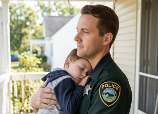 Vratila sam se kući i zatekla policajca s mojim sinom — ali istina me potpuno iznenadila